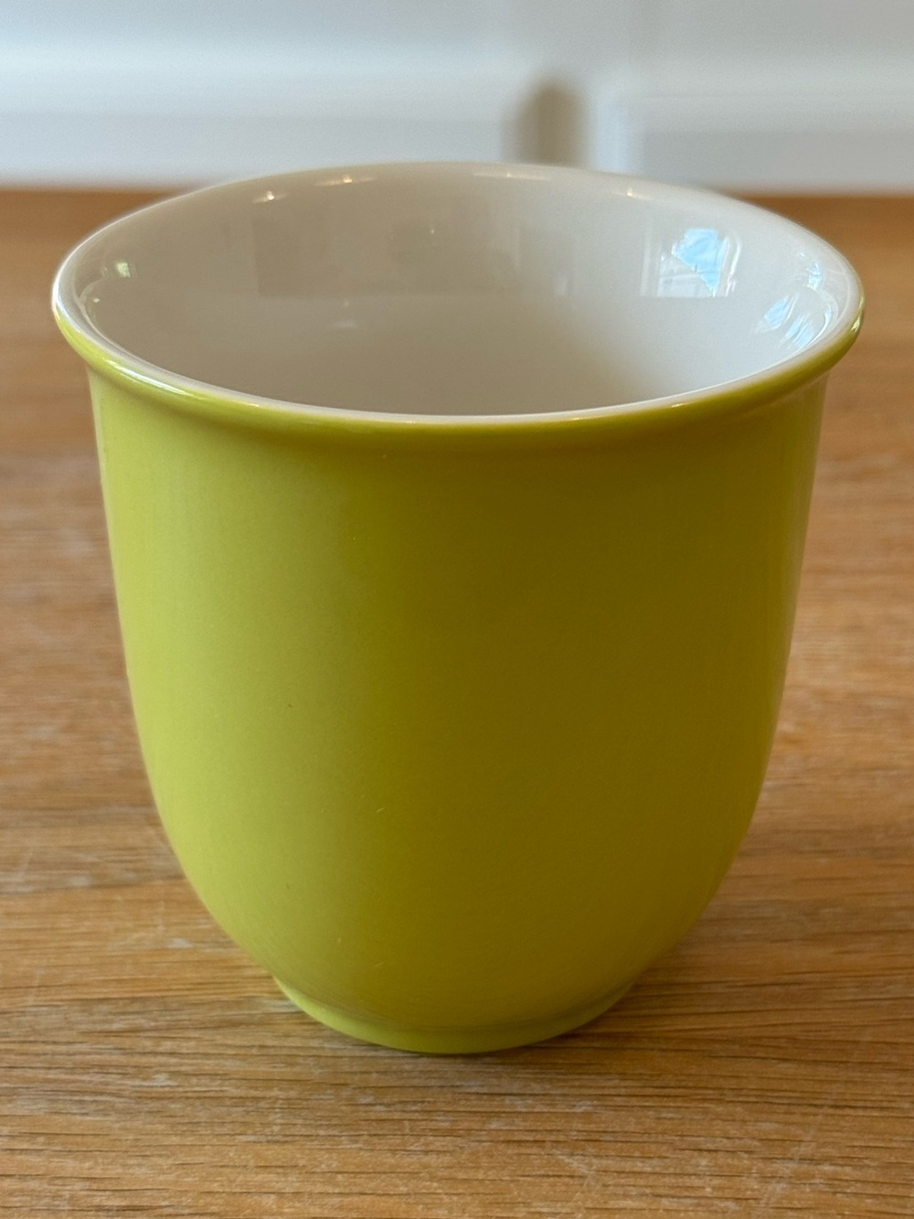 🍵 FORLIFE Handleless Tea Cup Chartreuse Green Bell Shape Japanese Style